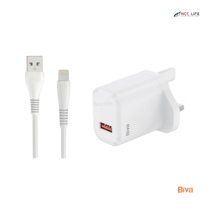 BIVA USB Charger 2.4A for Lightning – Model HC-46