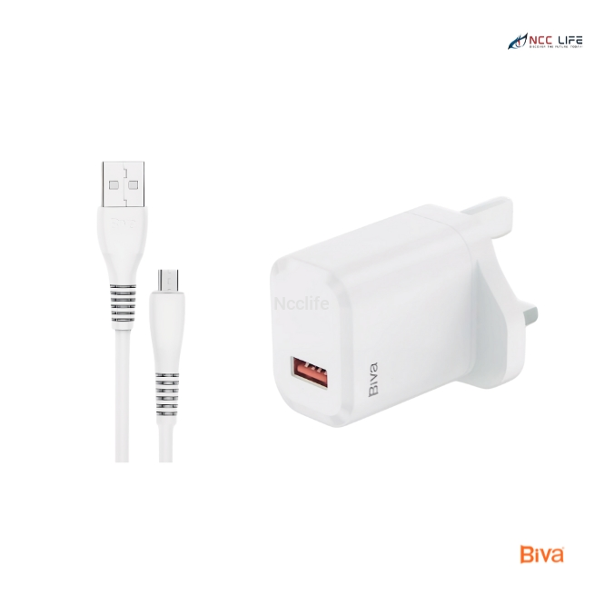 BIVA USB Charger 2.4A for Micro – Model HC-46