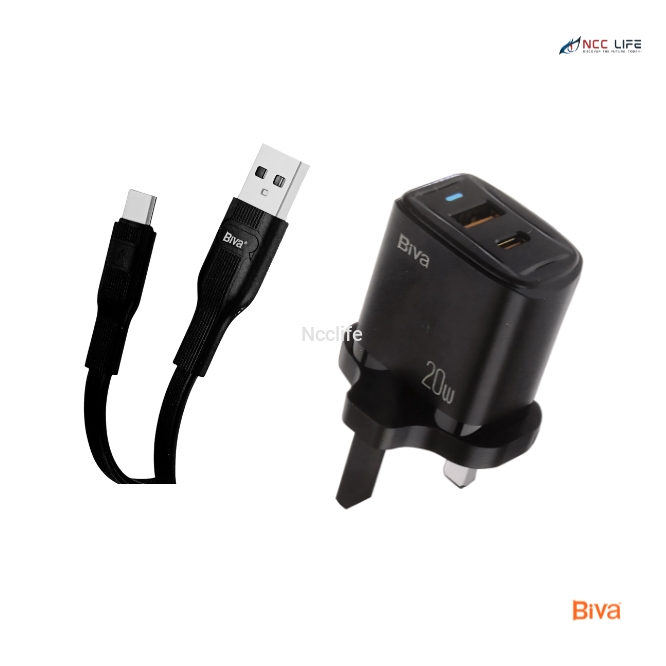 BIVA PD+QC3.0 Fast Charger 20W for Type-C – Model HC-33