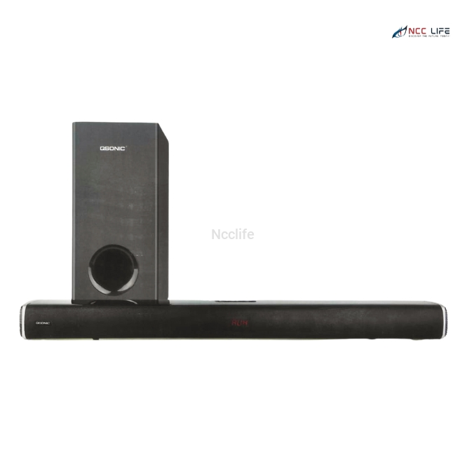 Qsonic S-2522W 2.1 Soundbar Speaker with Wireless Subwoofer