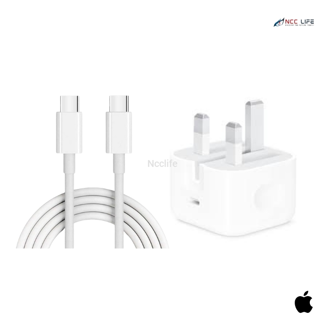 iPhone 15 Pro Max 35W USB-C Power Adapter (Folding Pins) + USB-C to C Cable (1m)