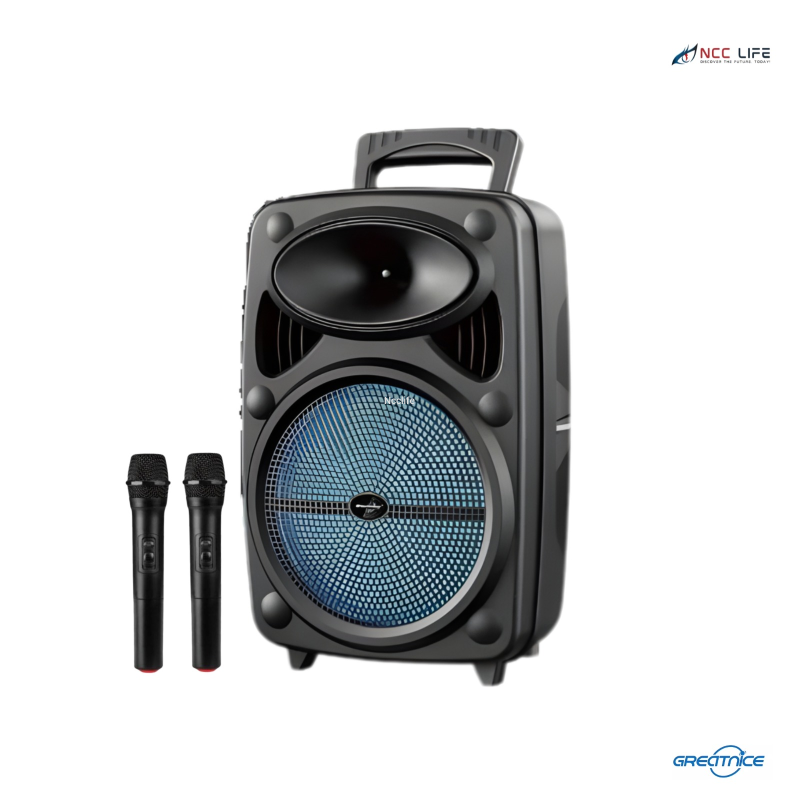 Gts 2385 Bluetooth speaker with powerful bass and wireless dual microphone