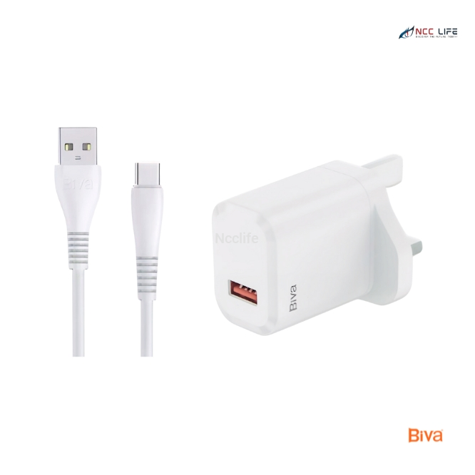 BIVA USB Charger 2.4A for Type-C – Model HC-46