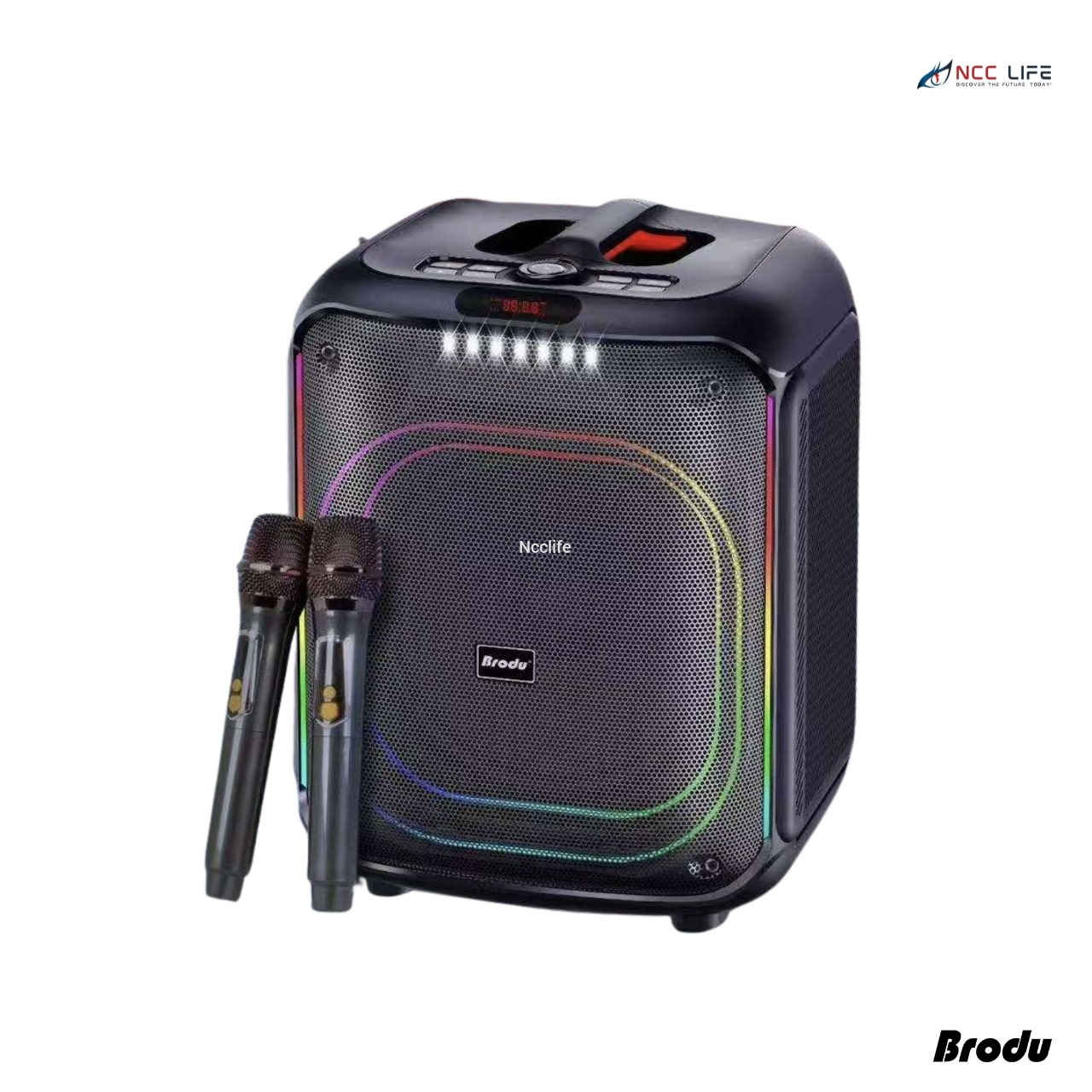 Brodu BTS-2187 12-Inch Bluetooth Karaoke Speaker – Portable Party Sound System
