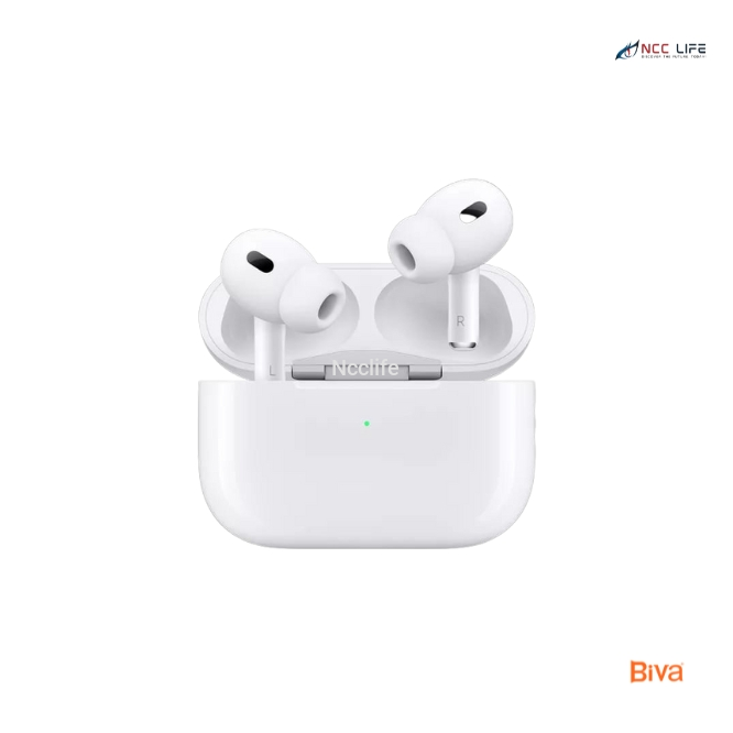 BIVA AirPods 2nd Generation (TWS5) Wireless Earbuds with Charging Case - White