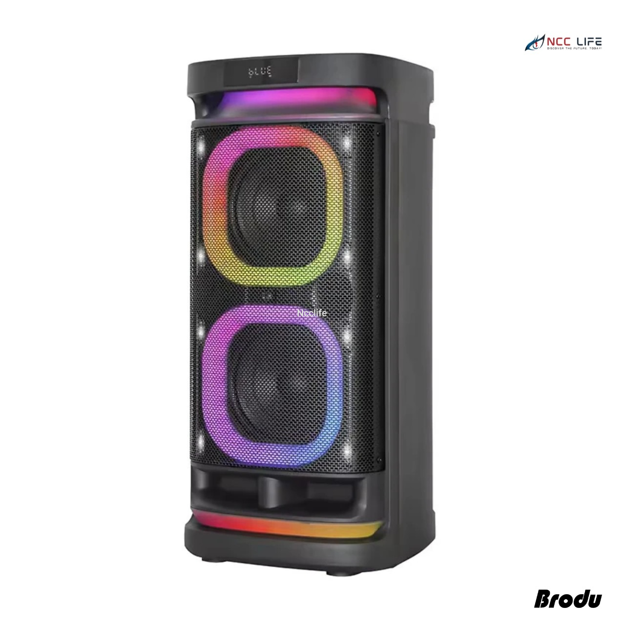 Brodu BTS-1990 Double 8″ Karaoke Speaker – Portable Bluetooth Party Speaker