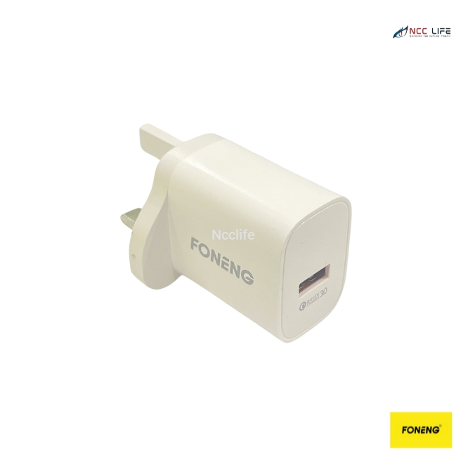 Foneng 3A USB QC3.0 Fast Charger for Type-C (Model UK27)