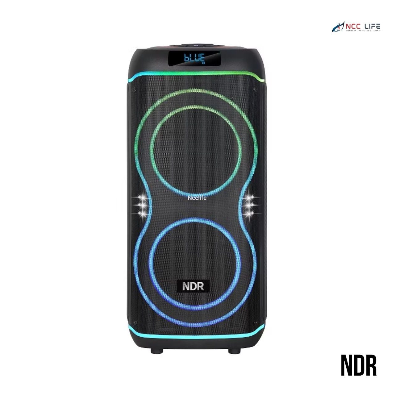 NDR-822 Dual 8-Inch Bluetooth Party Speaker – Portable Karaoke Sound System